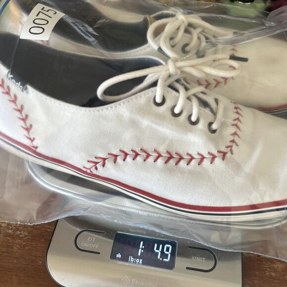 Keds Baseball Stitch Canvas Women's Size 10 Sneakers Shoes White Lace Up - Picture 10 of 10